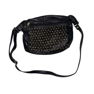Black Gold Studded Shoulder Bag